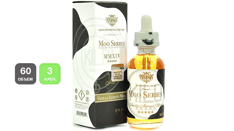 Жидкость KILO MOO Vanilla Almond Milk (60 мл, 3 мг/мл)